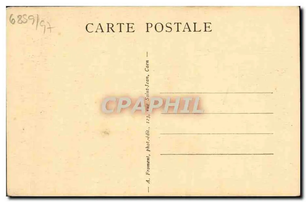 Caen — Igreja de Saint-Pierre — A. Froment, fot.édit. 123, rue Saint-Jean, Caen - Verso