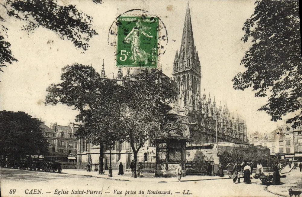 Caen — Kirche Saint-Pierre — Ansicht vom Boulevard — LL. n°89 - Vorderseite
