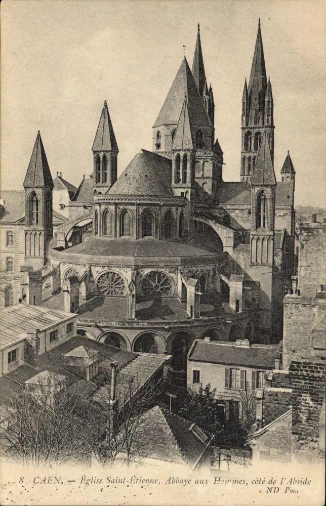 Caen — Kirche Saint-Étienne, Abtei der Männer, Seiten der Apsis - Vorderseite