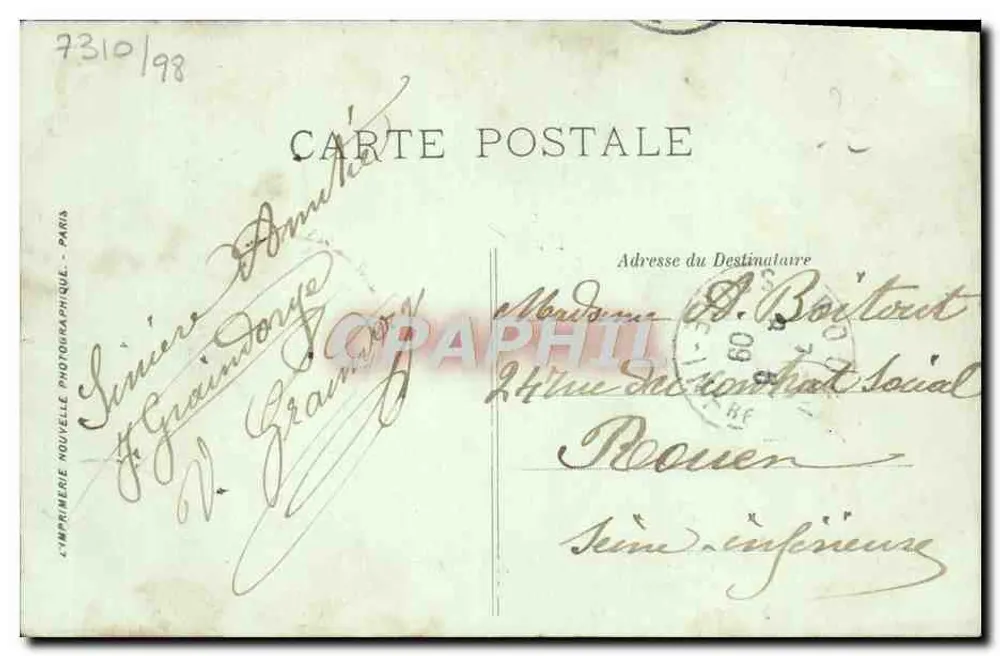 Caen — A Abadia dos Homens e o Liceu — LL. - Verso
