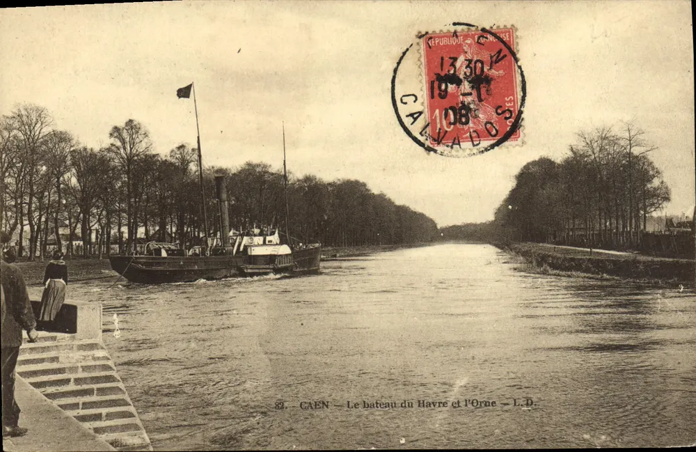 CAEN — O navio do Havre e a Orne — L.D. - Frente