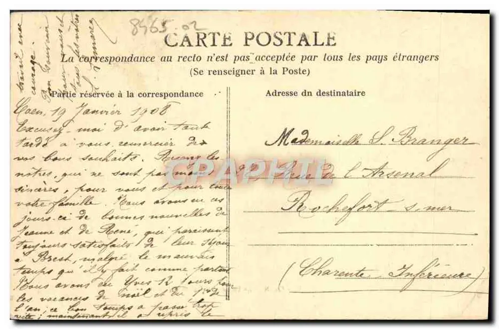 CAEN — O navio do Havre e a Orne — L.D. - Verso