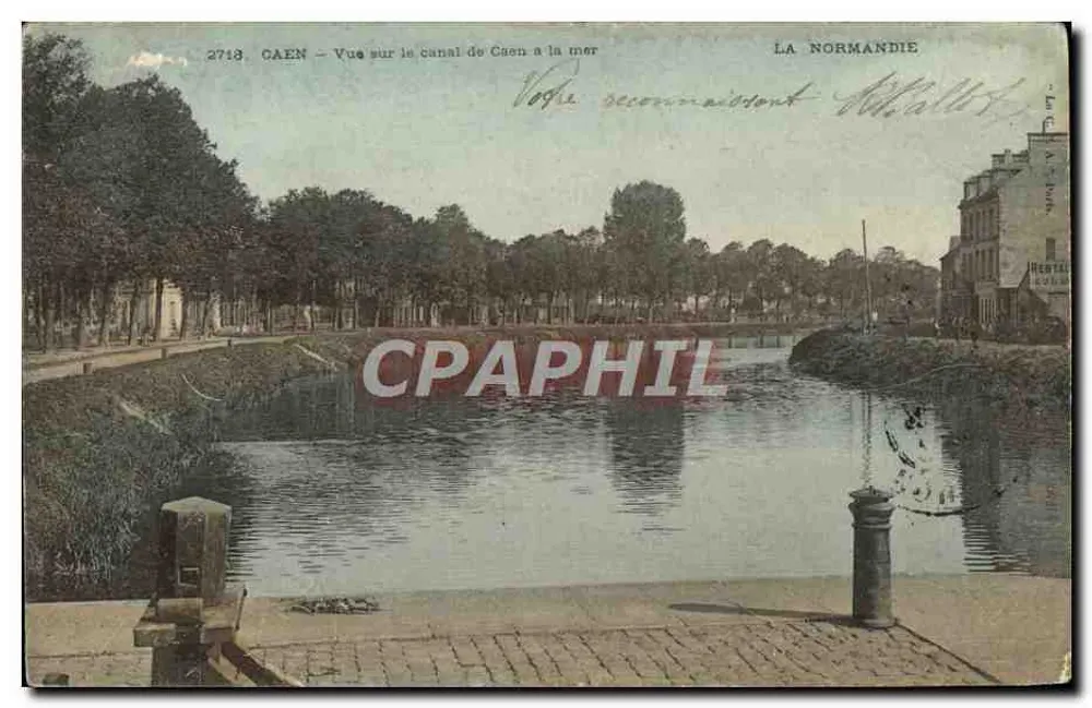 CAEN — Blick auf den Caen-Kanal zum Meer — LA NORMANDIE - Vorderseite