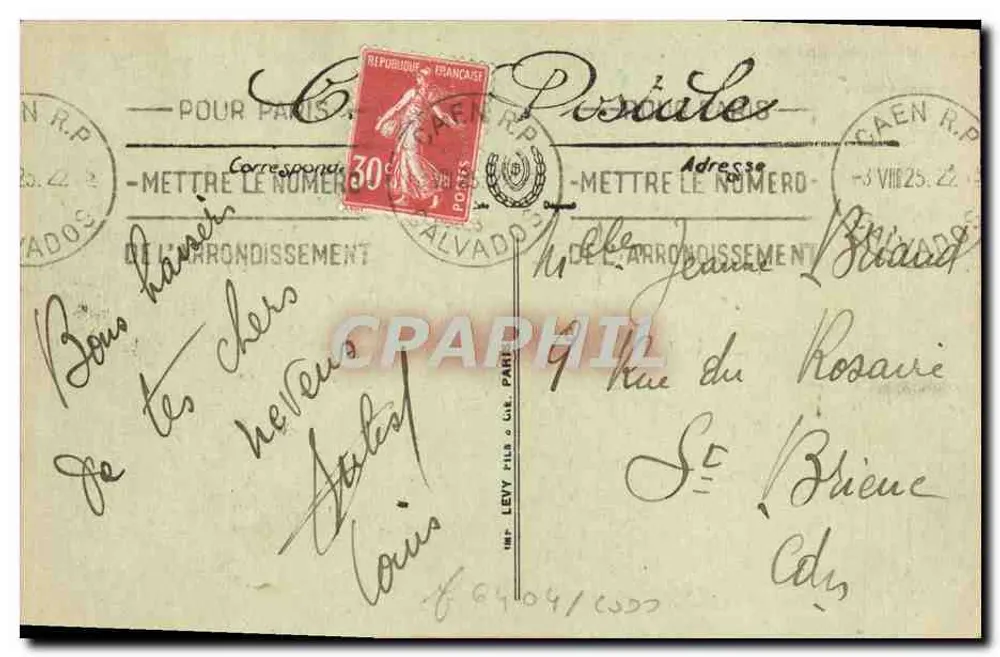 Caen — Boulevard Saint-Pierre — LL, n°142 - Verso