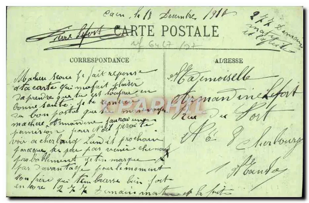 CAEN — Avenida Saint-Pierre — LL. — n°142 - Verso