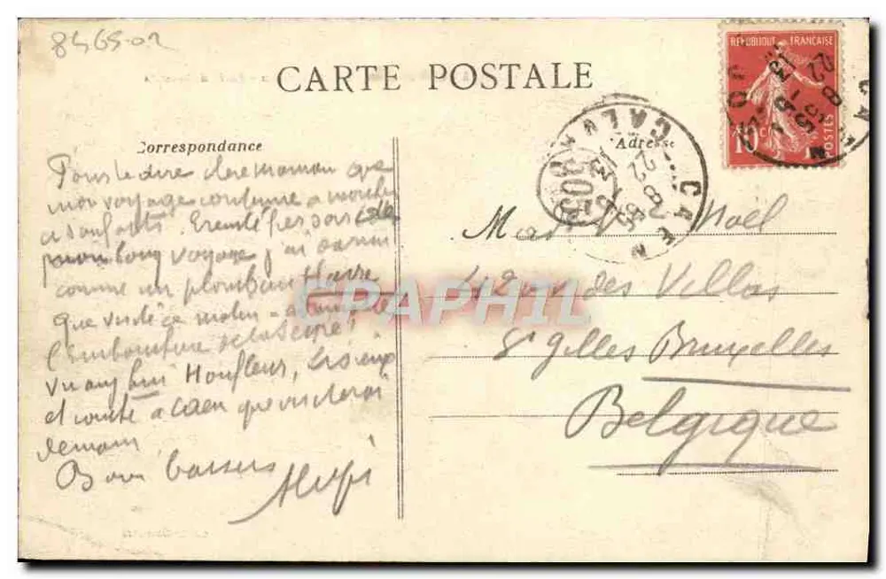 Caen — Casa do Castelo — Porta de Socorro - Verso