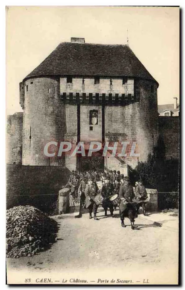 Caen — Das Schloss — Porte de Secours — LL - Vorderseite