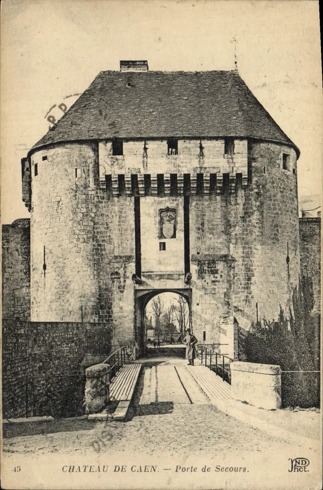 Castelo de Caen — Porta de Socorro — JND Het. - Frente