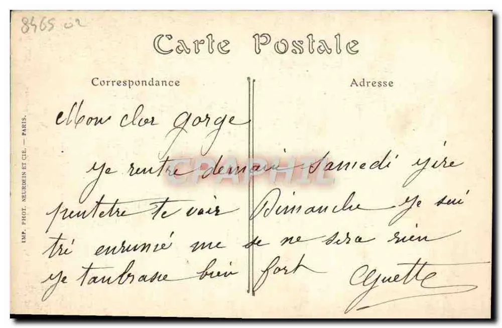 CAEN — O Castelo, Porta chamada de Secours — ND. Fot. - Verso