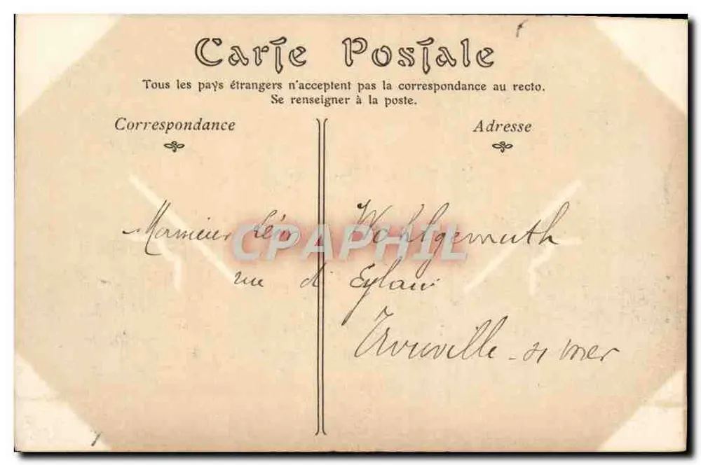 CAEN — Haupteingang des Schlosses, Kasernen Lefebvre — ND Phot - Rückseite