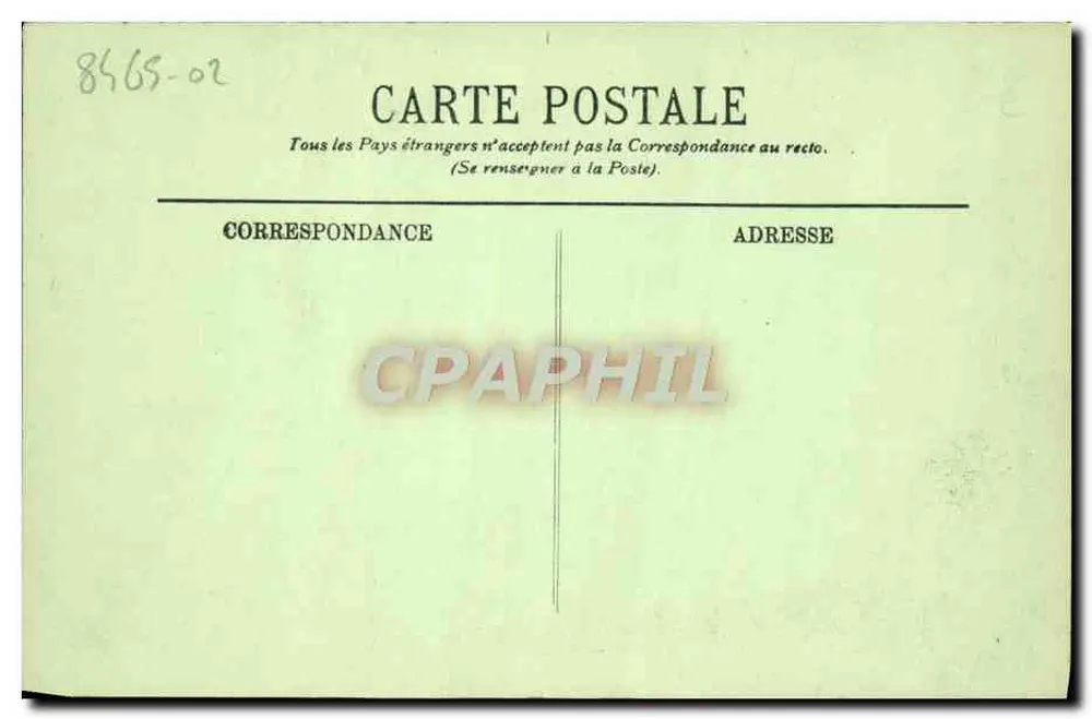 Caen — O Liceu — O Refeitório — LL. - Verso