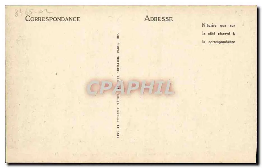 Caen — O Liceu e a Igreja de São Etienne (Abadia dos Homens) — ND - Verso