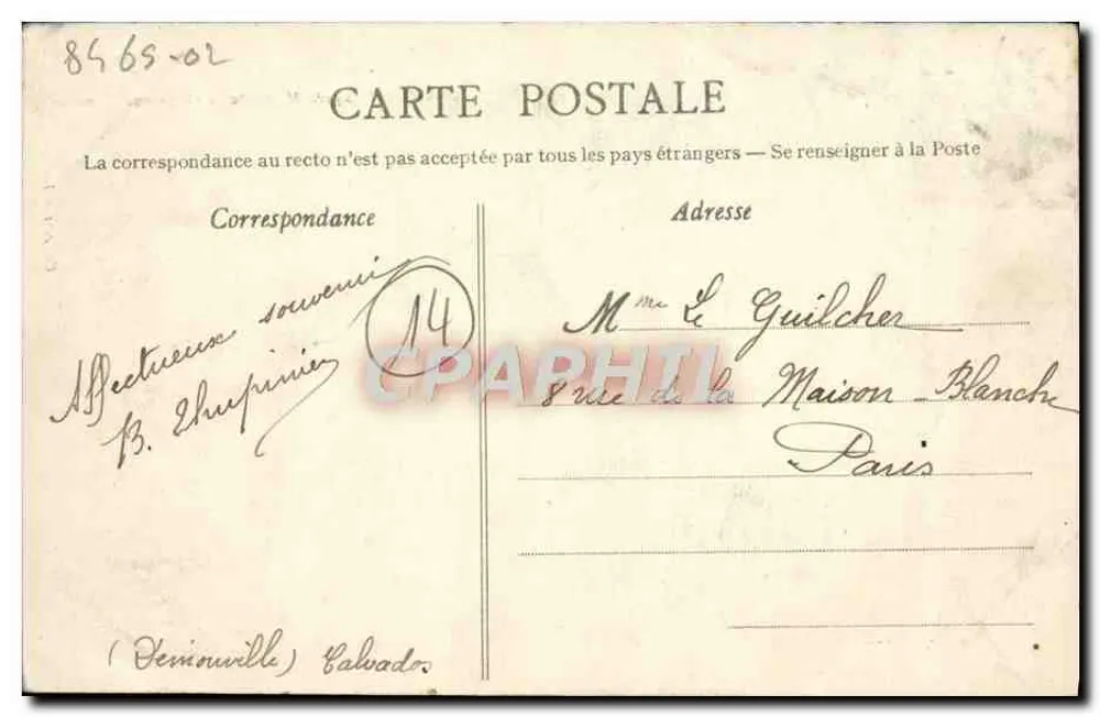 Caen — Lycée Malherbe - Abbaye aux Hommes — Coleção LD - Verso