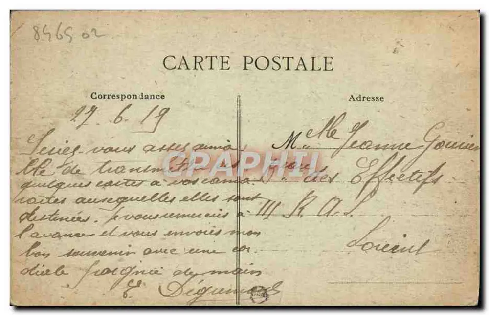 Caen - Lycée Malherbe - Abbaye aux Hommes - Verso
