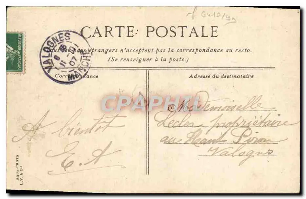 Caen — Église de la Trinité — éditeur L.V. (n° 7) - Verso