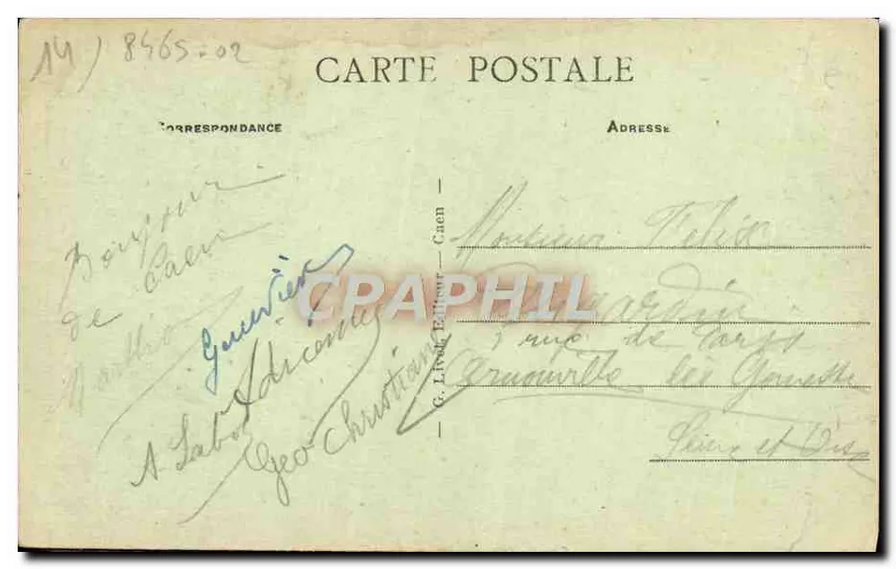 Caen - La Trinité, antiga Abadia das Damas fundada por Matilde da França, século XI — editor não visível, número de série 96 - Verso