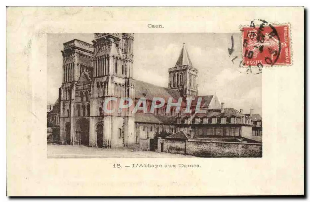 Caen — A Abadia das Damas — Editor não identificado, n° de série 15 - Frente