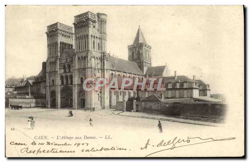 CAEN — L'Abbaye aux Dames — LL. Éditeur H. Delserb, n°16 - Frente