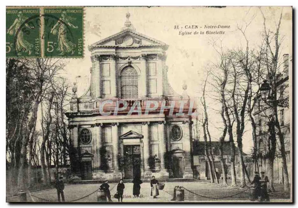 Kirche der Gloriette — Caen — Verleger A.B. - Vorderseite