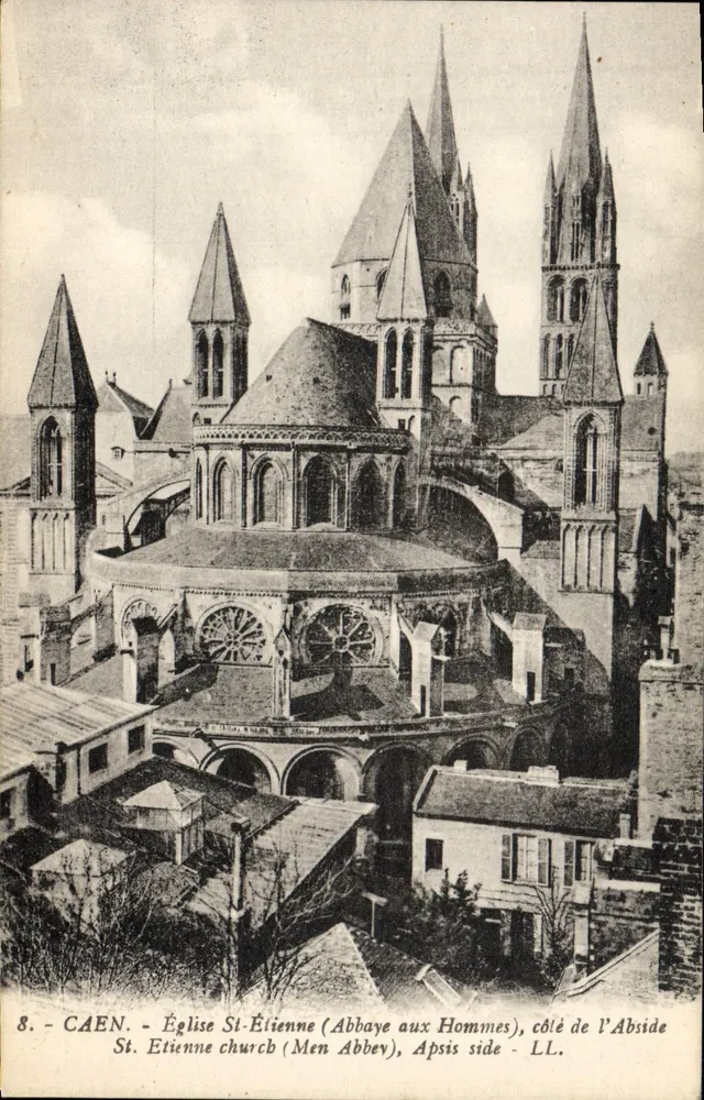 Caen - Igreja de São Etienne (Abadia dos Homens), lado da Abside - Frente