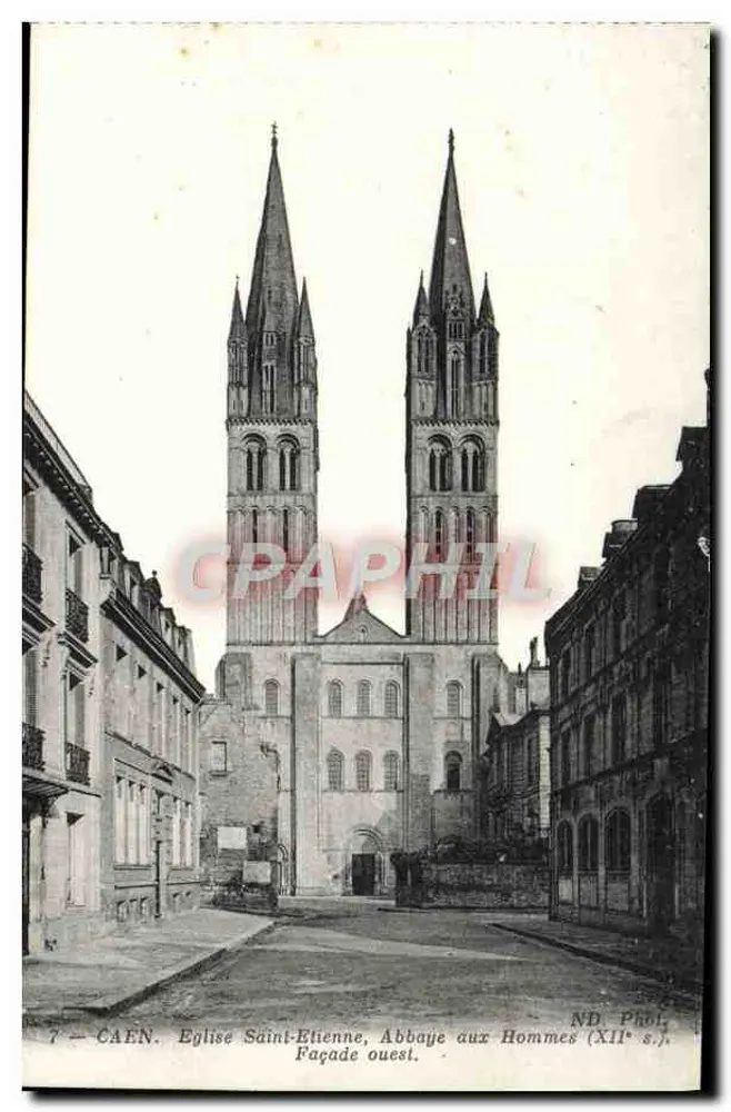 Caen — Église Saint-Étienne, Abbaye aux Hommes (XIIe s.) — ND Phot. CAEN - Vorderseite