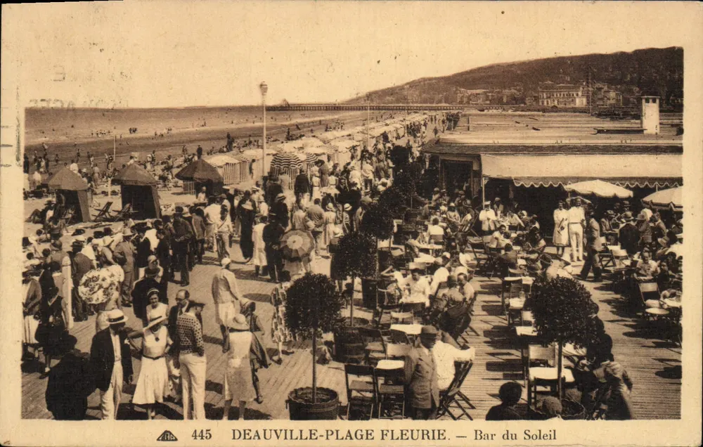 Deauville-Strand in Blüte — Bar du Soleil — n° 445 - Vorderseite