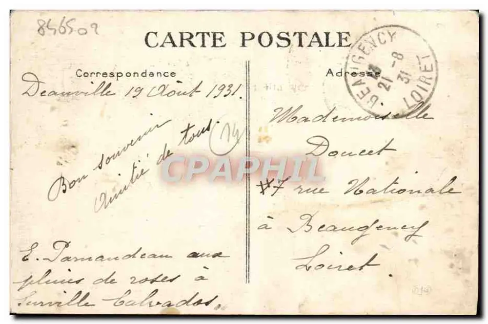 Deauville — Das Casino und das Normandy-Hotel — G. F., Le Havre - Rückseite