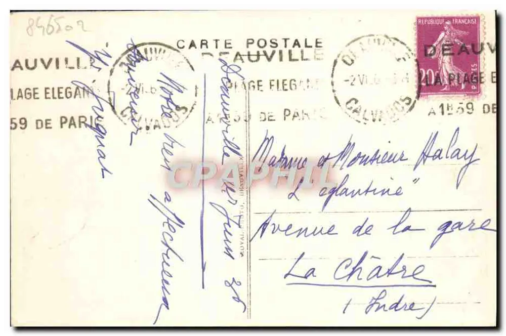 Deauville - Blühende Strand — Das Casino und Normandy — Verlag: Deauville - Rückseite