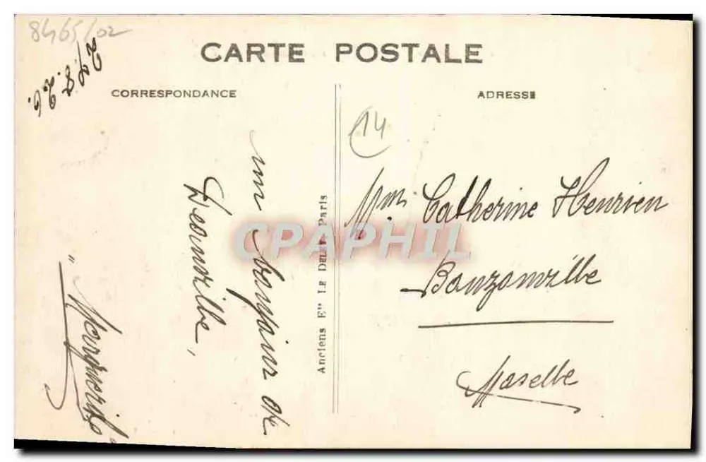 Deauville — Das Casino und die Gärten — E. Le Housse, n°405 - Rückseite