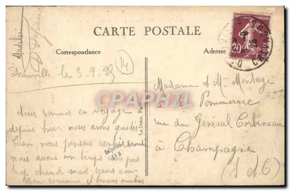 Deauville — Die Rennen — Die Tribünen — O.T. Le Marre, n°437 - Rückseite