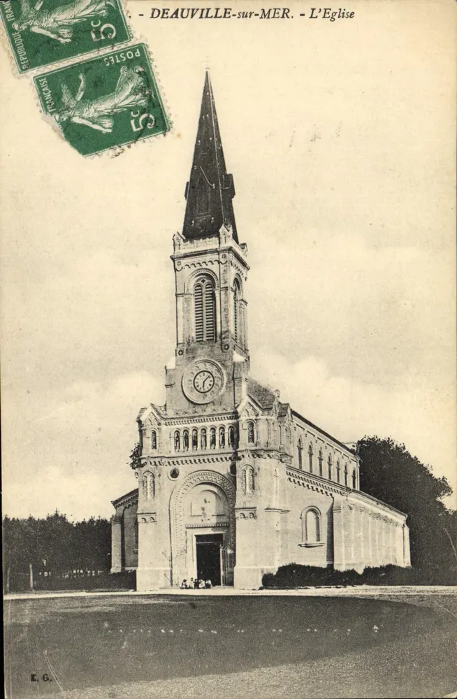 Deauville-sur-Mer — La Chiesa — E.G. - Recto