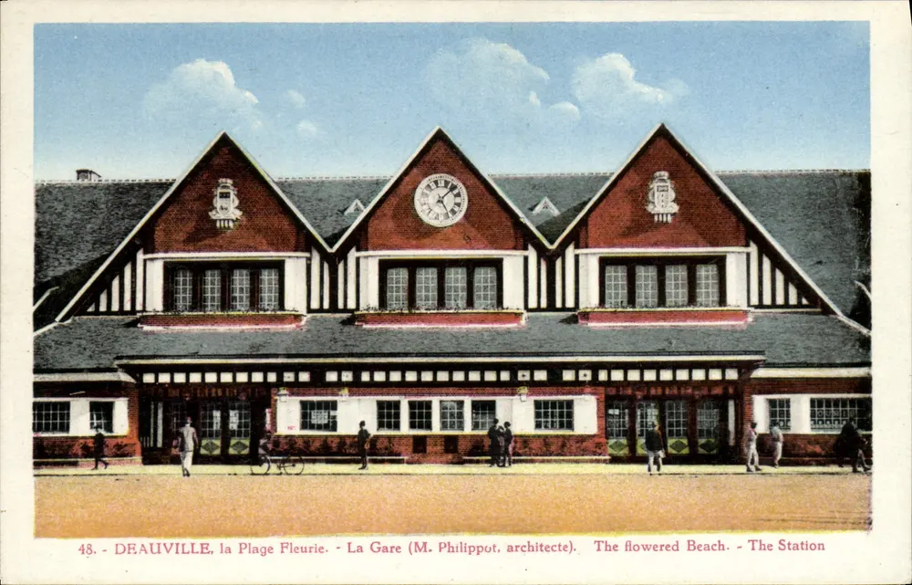 Deauville, die Blütenstrände — Die Station (M. Philippot, Architekt) - Vorderseite