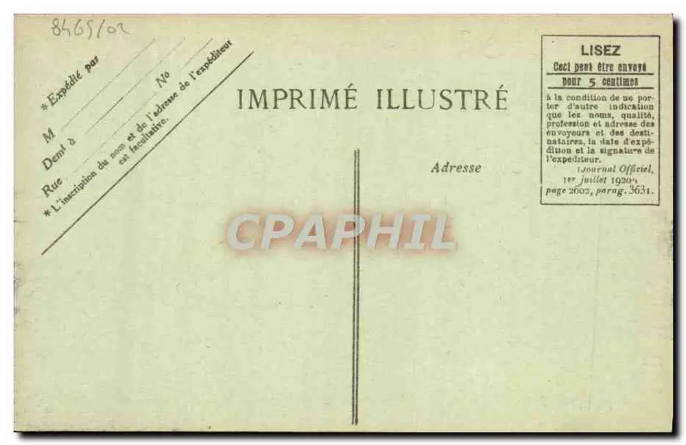 Deauville — Royal Hotel und der Garten — Imprimé Illustré - Rückseite