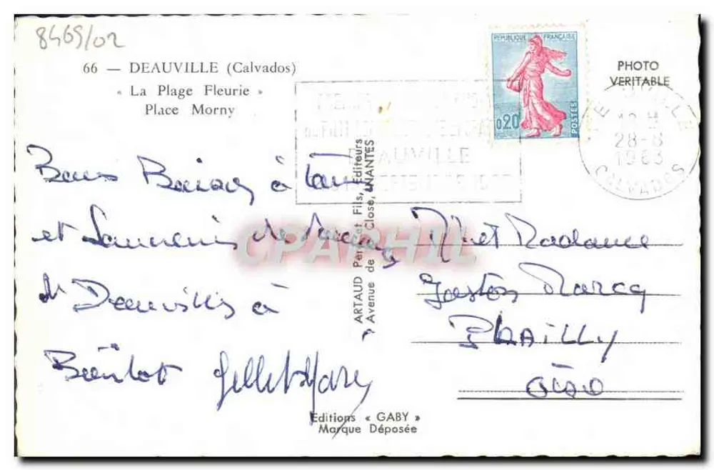 Platz Morny — Deauville (Calvados) — Editionen Gaby - Rückseite