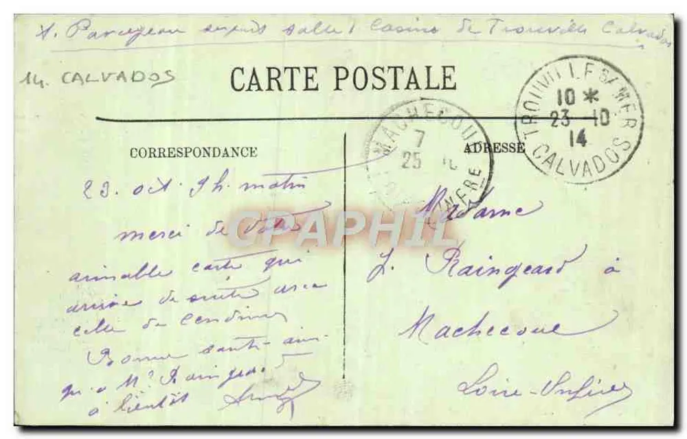 Deauville — Straßen des Schlosses und des Kasinos — LL. — Nr. 252 - Rückseite