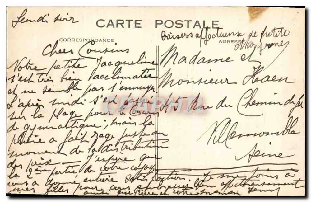 Deauville — Die blühende Strand. Der Strand — G. F., Le Havre, n° 528 - Rückseite