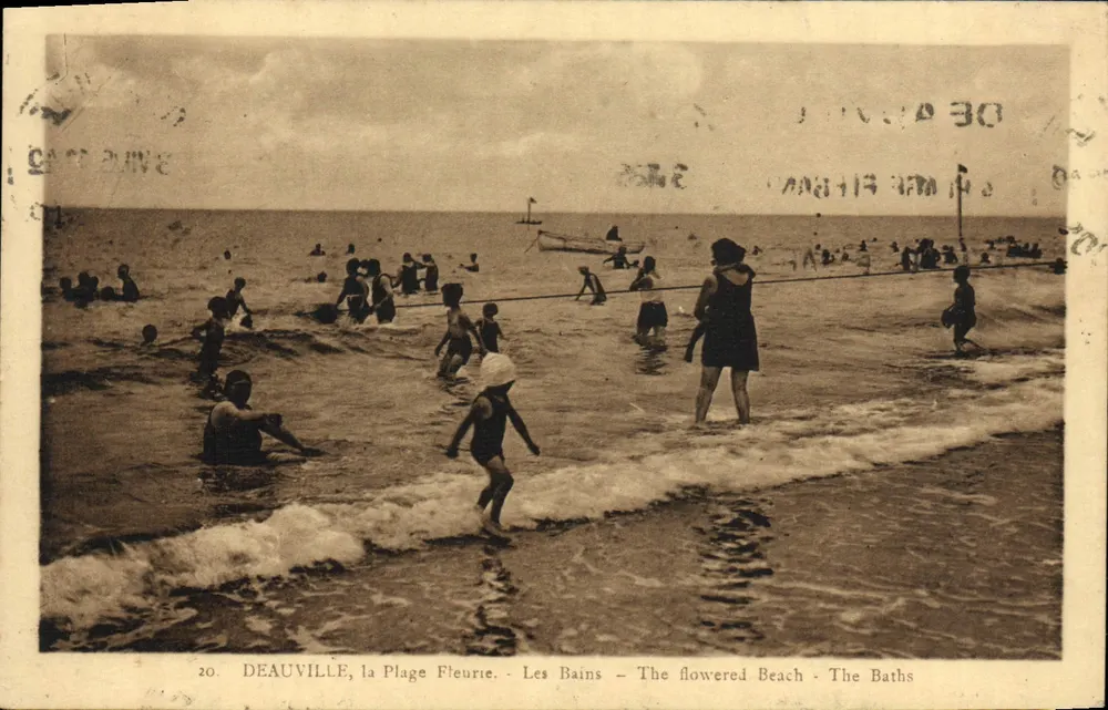 Deauville, Der blühende Strand — Die Bäder — Verlag Calvados, Nr. 20 - Vorderseite