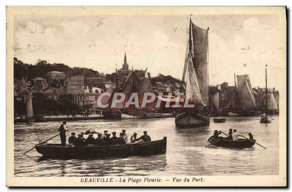 Deauville - Die blühende Strandpromenade — Blick auf den Hafen — Royal Photo, Deauville - Vorderseite
