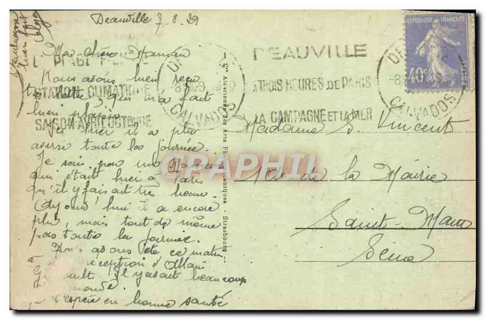 Deauville - Blühende Strandpromenade - Das Casino - Restauranthalle - Rückseite