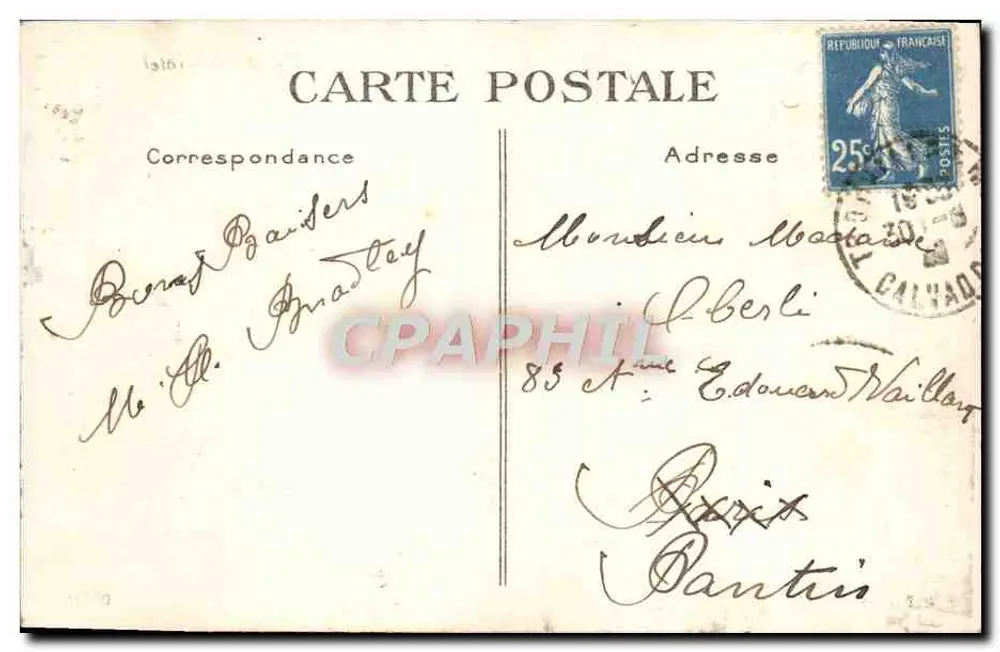 Deauville — Hotel Normandy — editor OHD, n° 400 - Verso