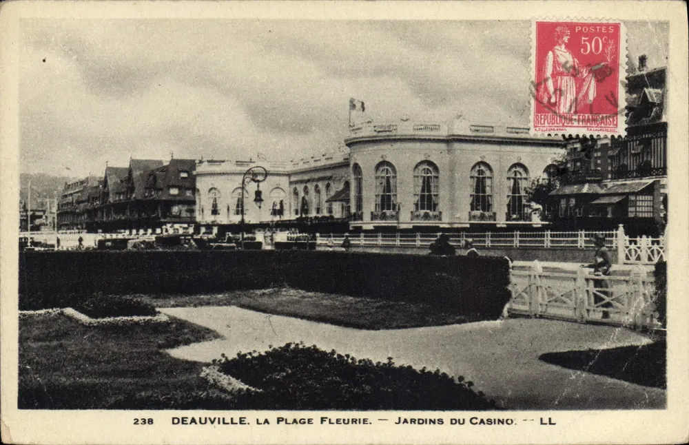 Deauville. La Plage Fleurie — Jardins du Casino — Verlag LL, n° 238 - Vorderseite
