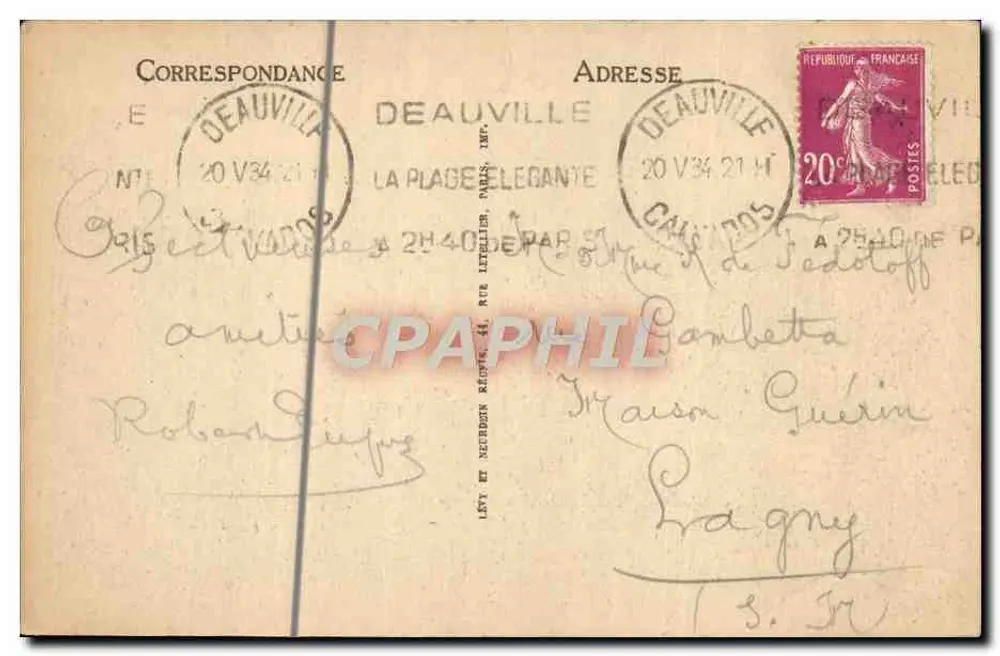 Deauville, Die blühende Strand — Die Bretter und der Sonnenbad — LL, Nr. 250 - Rückseite