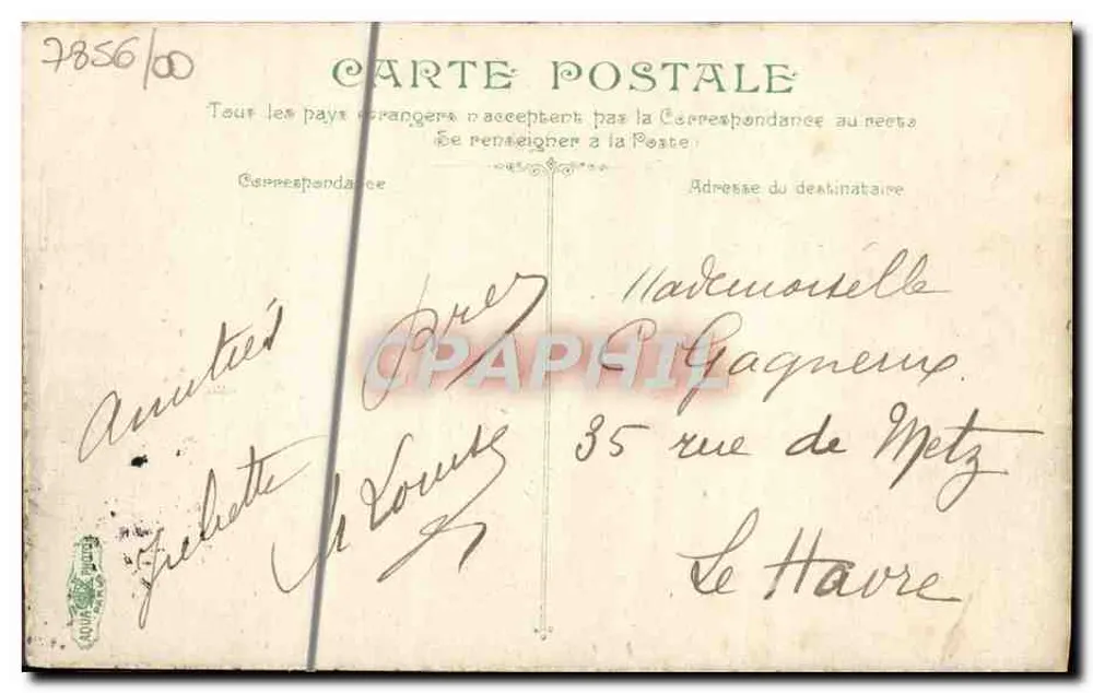 Deauville — Ein Boot am Strand — Verlag L.V. n°1622 - Rückseite