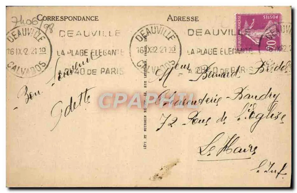 Innenraum der Neuen Bäder — Das Atrium (Adda, Arch.) — Deauville, Der blühende Strand - Rückseite