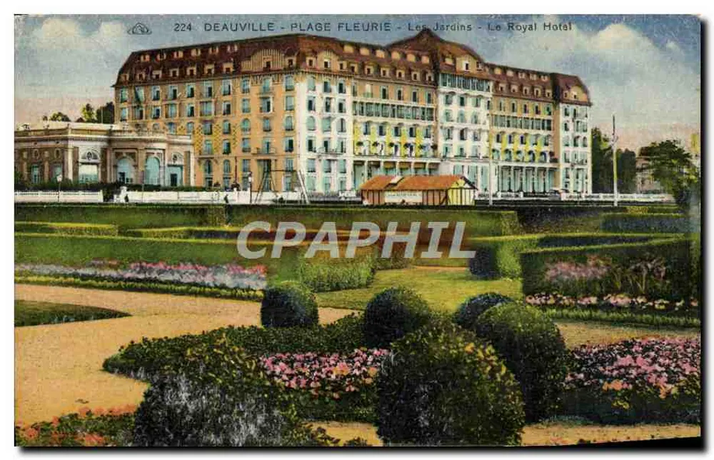 Deauville - Blühende Strandpromenade - Die Gärten - Das Royal Hotel - Vorderseite