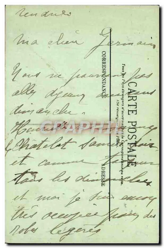Deauville — Der Garten des Kreises und der Strand — LL. — 1906 - Rückseite