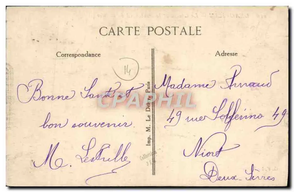 Deauville — Das Casino und der Boulevard de la Mer — G. P. Le Mayre, n°410 - Rückseite