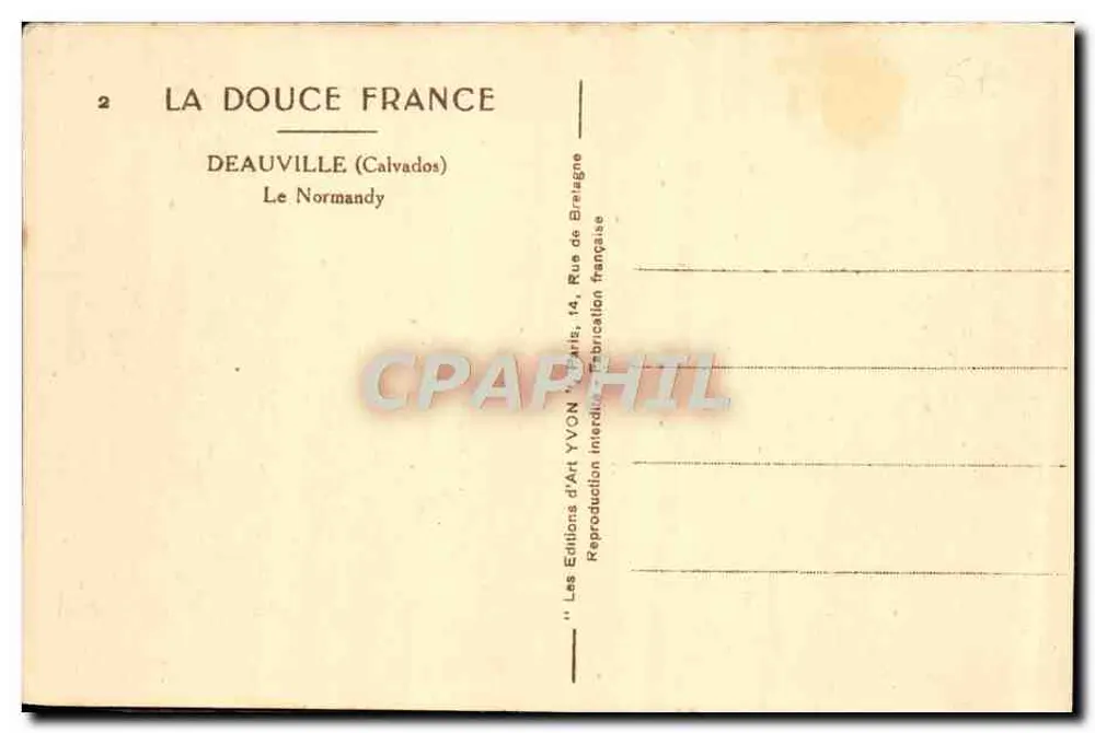 Deauville (Calvados) — rue animée avec magasin 'AU PRINTEMPS' — Les Éditions d'Art YVON - Verso