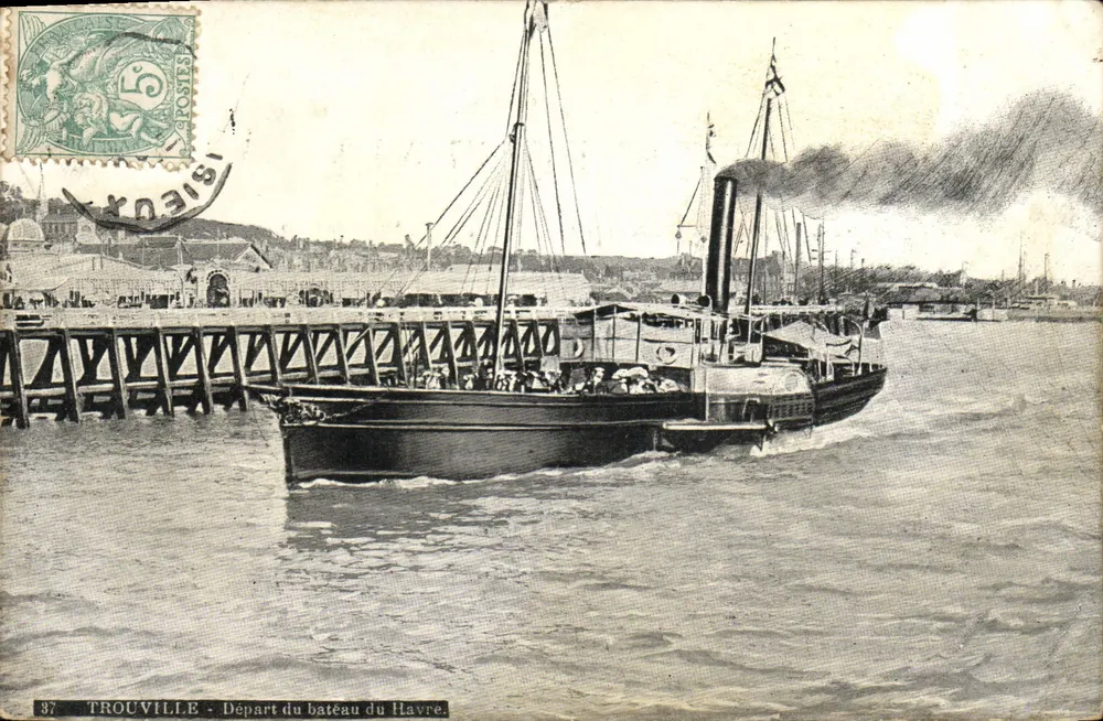 TROUVILLE - Abfahrt des Bootes von Havre — Verlag L.Y.&Ch. n°37 - Vorderseite