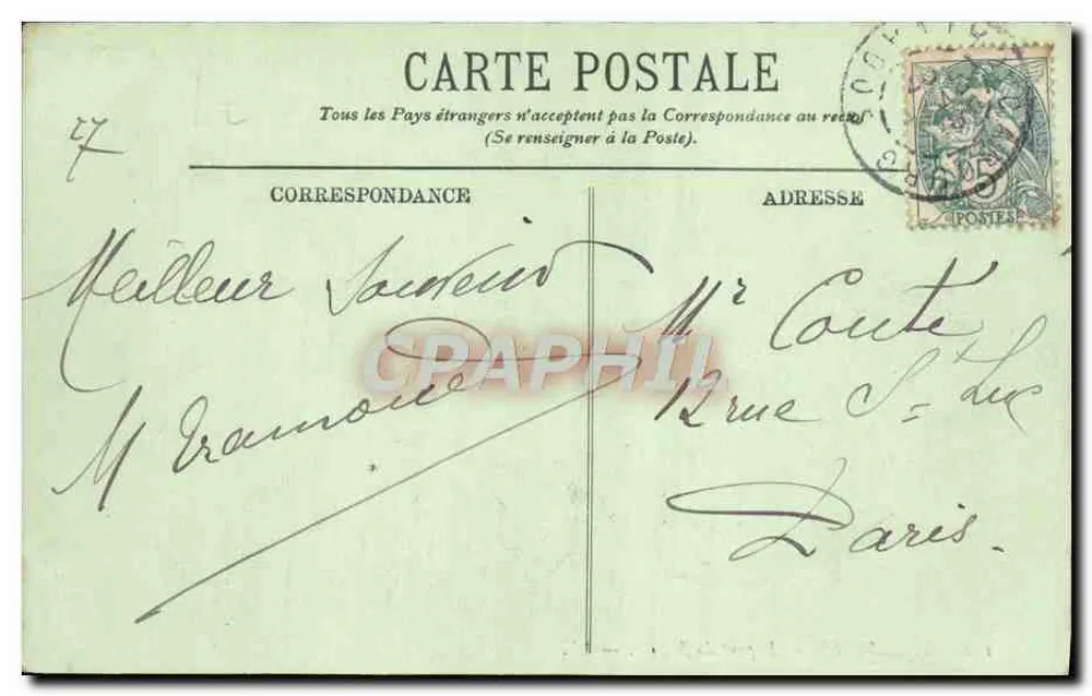 Trouville — Salida del Rapido — LL. n° 132 - Reverso